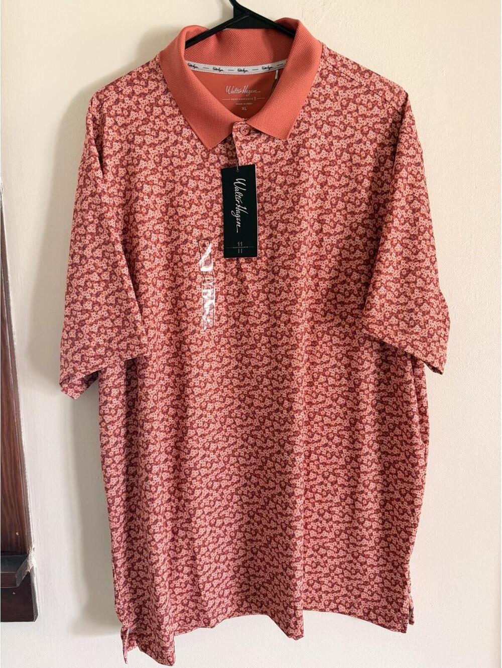 XL - Men - Walter Hagen Dogwood Ditsy Polo (NWT)